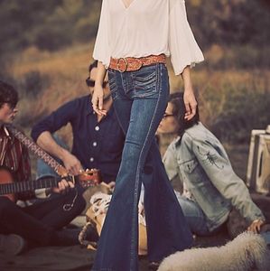 Free People Stella High-Rise Flare Retro Jeans 28